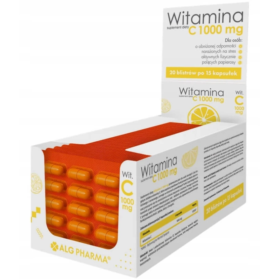 Witamina C 1000 mg, 15 kapsułek: ceny i cechy