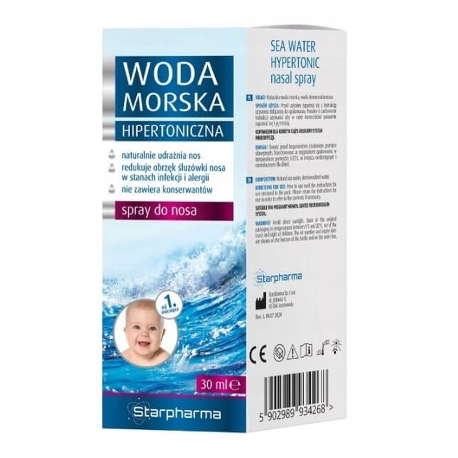 Sea Water Hypertonic Woda hipertoniczna, 30 ml: ceny i cechy