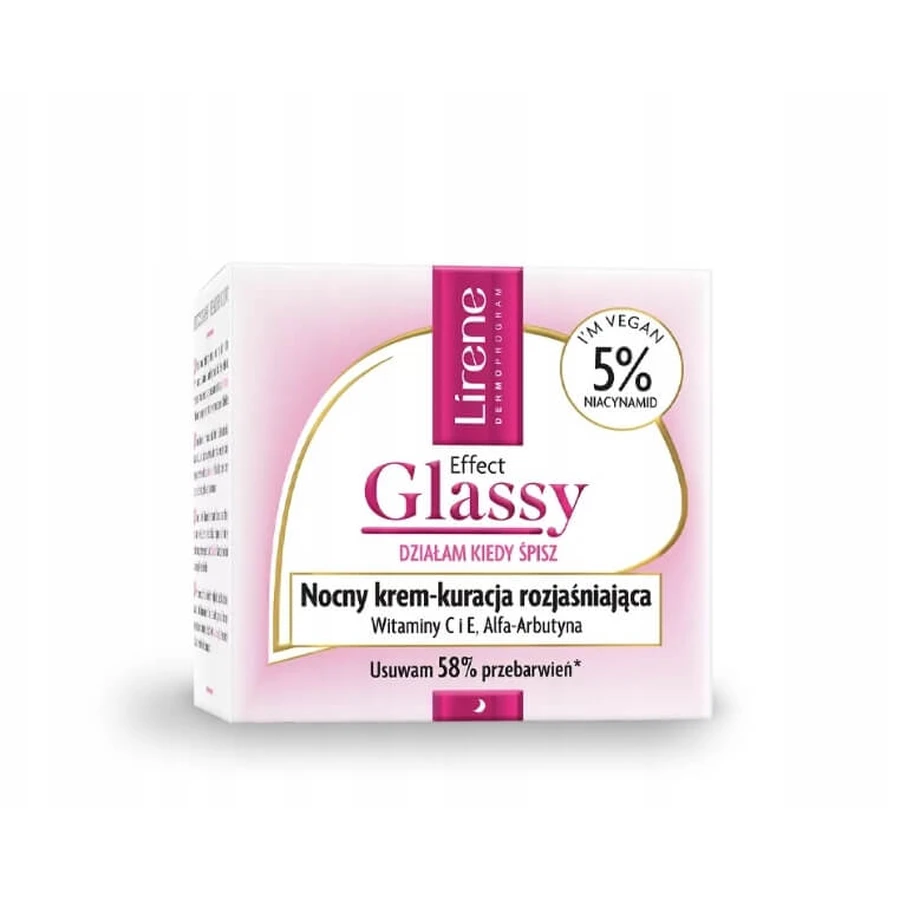 Lirene Effect Glassy Cremă de noapte-tratament de iluminare, 50 ml