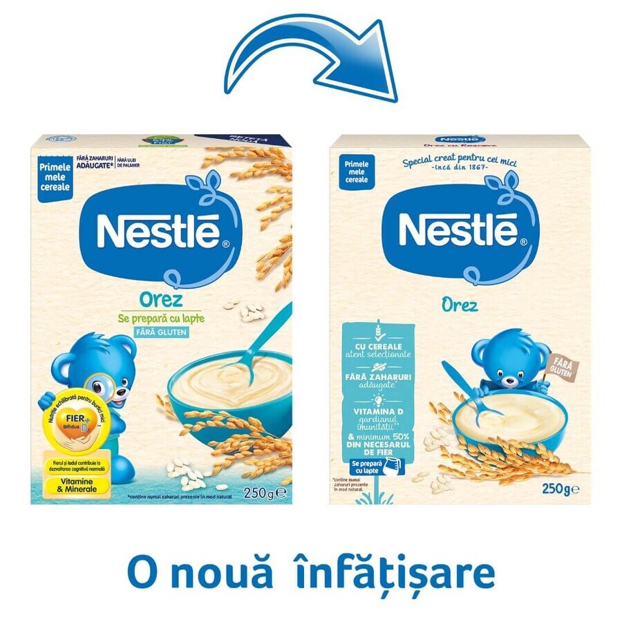 Getreideflocken aus Reis, +6 Monate, 250 g, Nestle