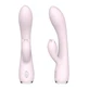 Fanny Vibratore illuminato con 9 modalità di vibrazione a forma di coniglio Rosa chiaro