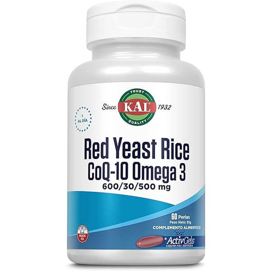 Cholesterol Control Red Yeast Rice COQ10 Omega 3, 30 capsule, Kal