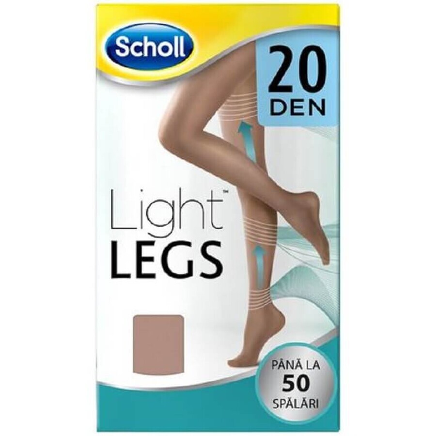 Ciorapi compresivi, 20Den Bej, mărimea M, Scholl Light Legs