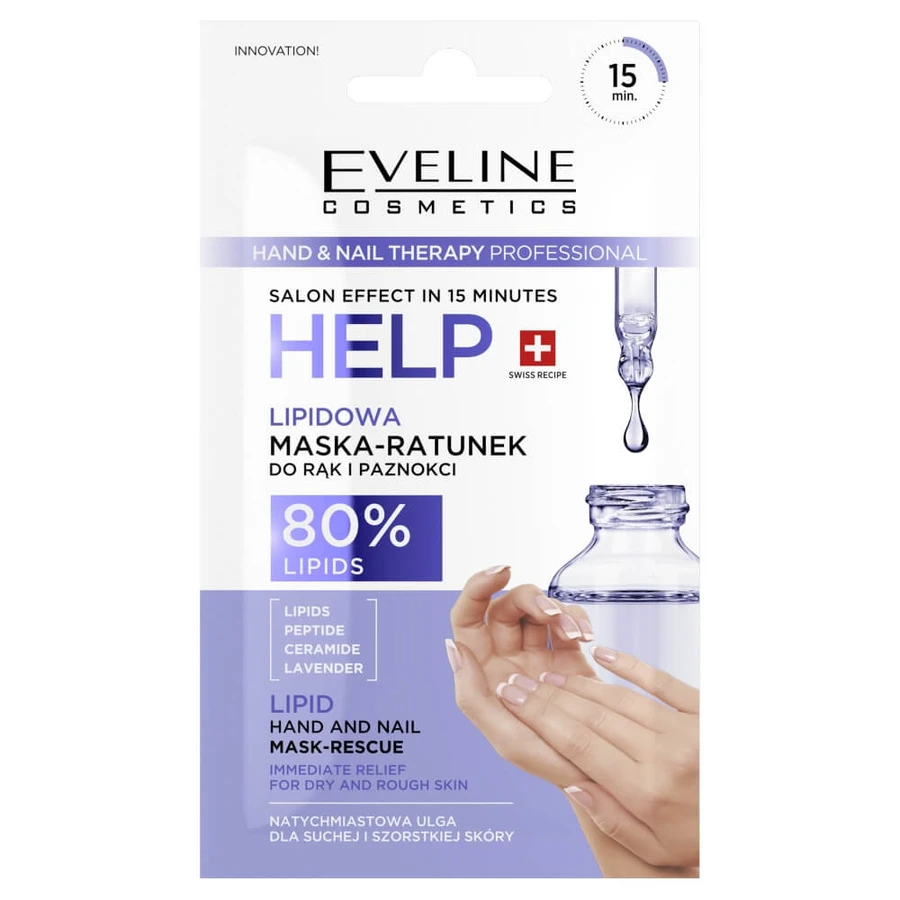 Eveline Cosmetics Hand amp; Nail Therapy Professional Lipid Mask-Rescue voor handen en nagels, 7 ml