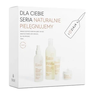 Ziaja, Natürlich Pflegendes Tag-Nacht-Set, Sehr Pflegende Tag-Nacht-Creme 50 ml + Gesichtsserum 30 ml + Duschgel 400 ml + Tonic 200 ml