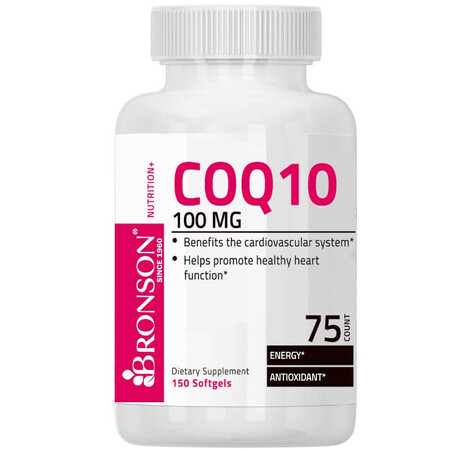 Coenzima Q10 100 mg, 150 capsule, Bronson Laboratories