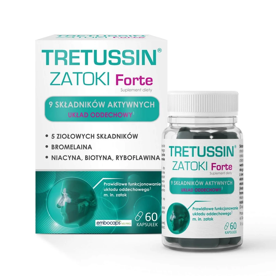Kit di pronto soccorso Tretussin Zatoki Forte, 60 capsule