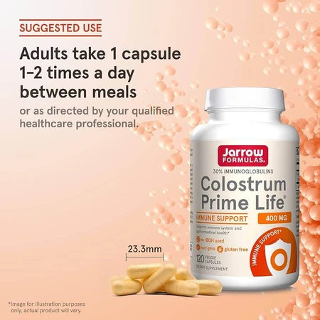 Colostrum Prime Life 400mg, 120 Kapseln, Jarrow Formulas