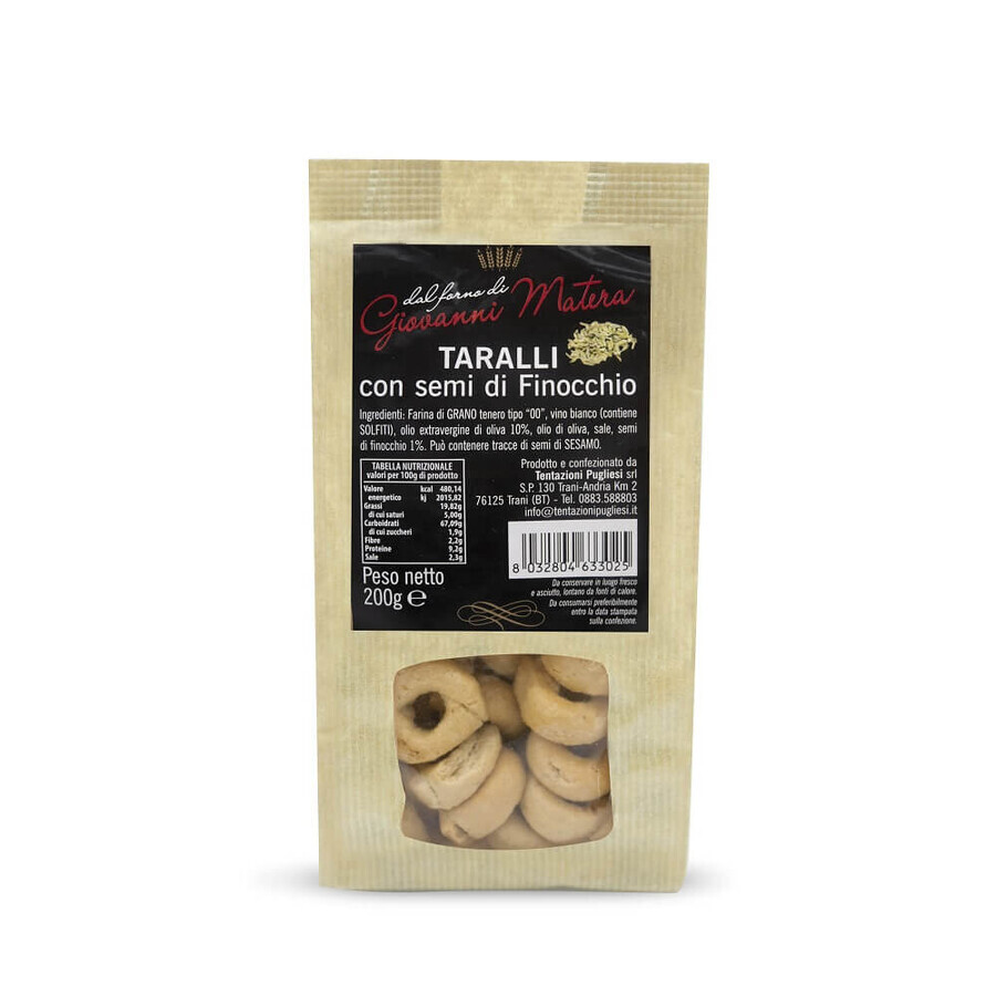 Bagels mit nativem Olivenöl extra und süßem Kümmel Taralli, 200 g, Tentazioni Pugliesi