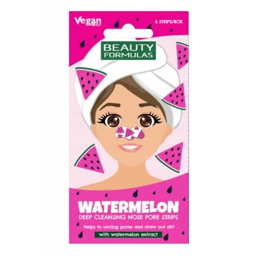 Beauty Formulas Sandía Limpieza Profunda Tiras Nasales, 6 unidades