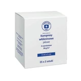 Erste-Hilfe-Set ABC, Sterile Vliesstoffkompressen 4 Lagen 30g 5cm x 5cm, 25 x 2 Stück