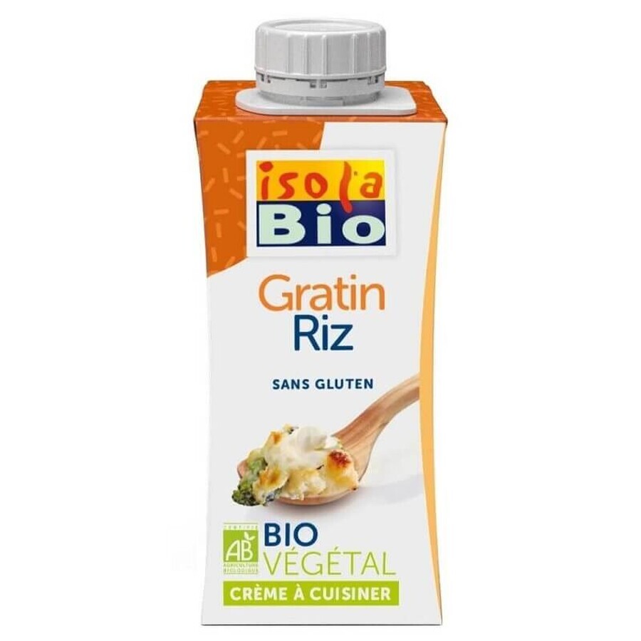 Cremă pentru gătit din Orez Gratin Isola Bio, 200ml, Aba Foods