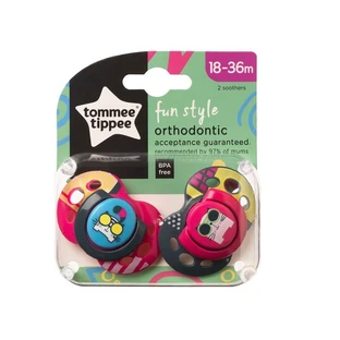 Tommee Tippee Smoczek uspokajający Fun Style 18-36m Girl, 2 sztuki
