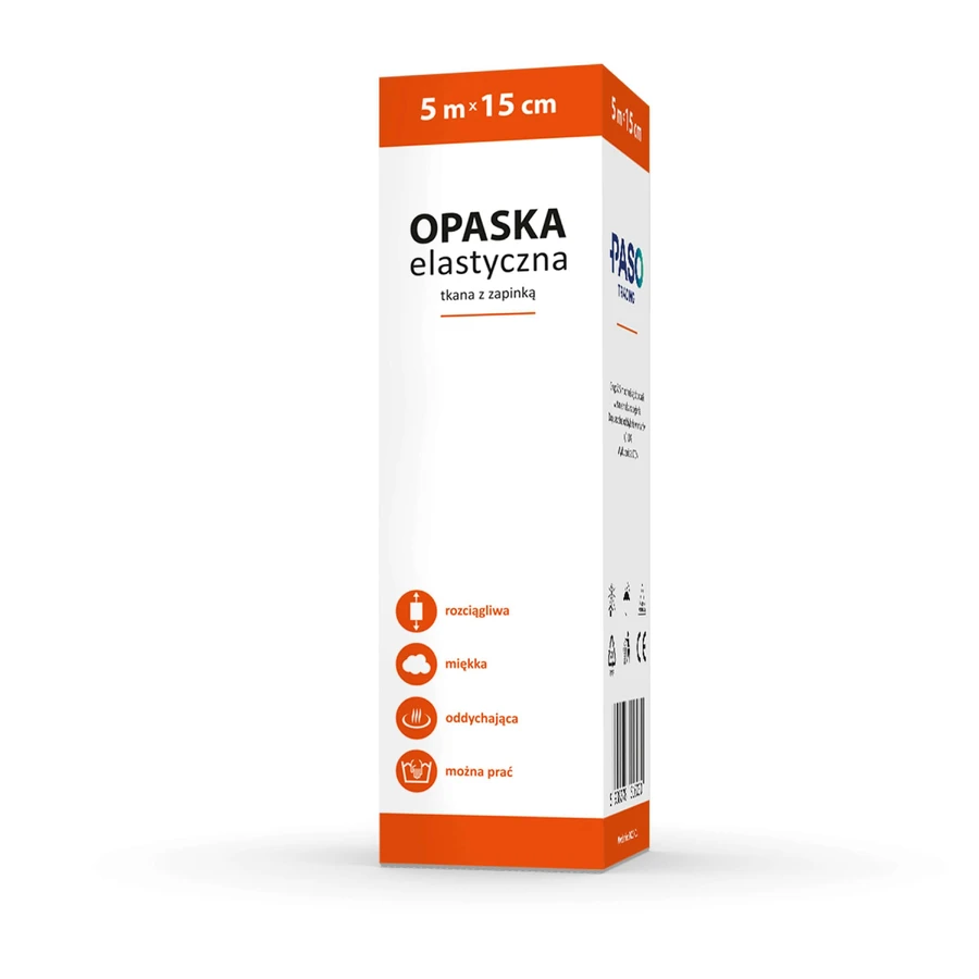 Bandă elastică țesută cu fermoar, 5m x 15cm, 1 buc
