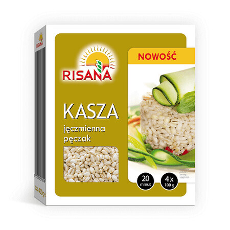 Crupe de orz decorticat, 4x100 g, Risana