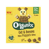 Cubulete ecologice moi din ovaz integral si banane Flapjack, +12 luni, 4x20 gr, Organix