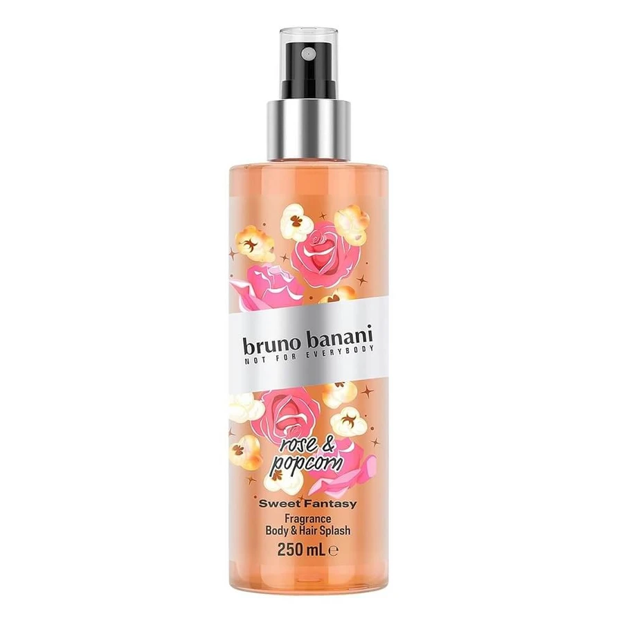 Bruno Banani Sweet Fantasy Rose amp; Popcorn Body and Hair Mist, 250 ml