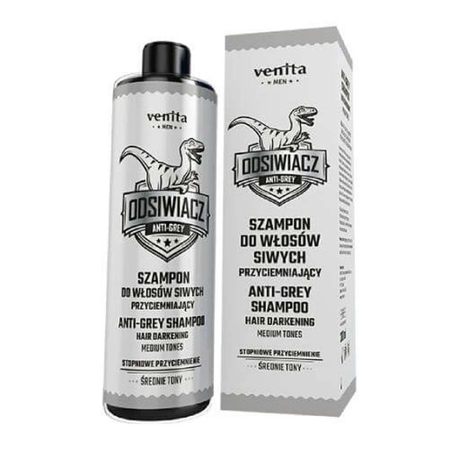 Venita Men Shampoo voor grijs haar ontkleuring middentinten, 200ml