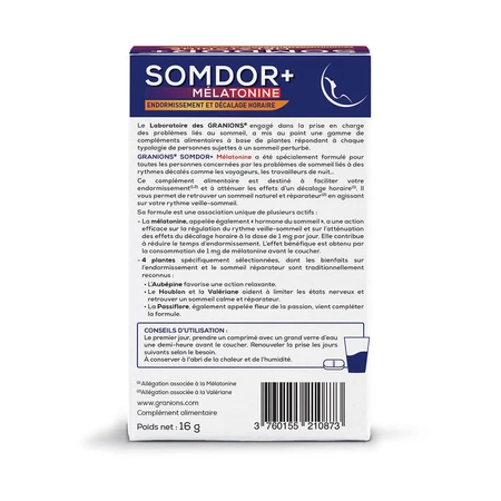 Granions Somdor+ Melatonine 15 tabletten