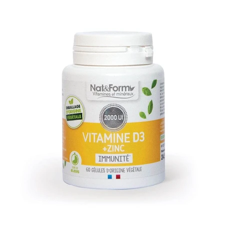 Nat&Form Vitamin D3 + Immunitätsvitamine 60 Kapseln