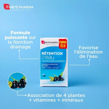 Forté Pharma Water Retention enriched with Ash, Black Currant and Green Coffee 56 tablets