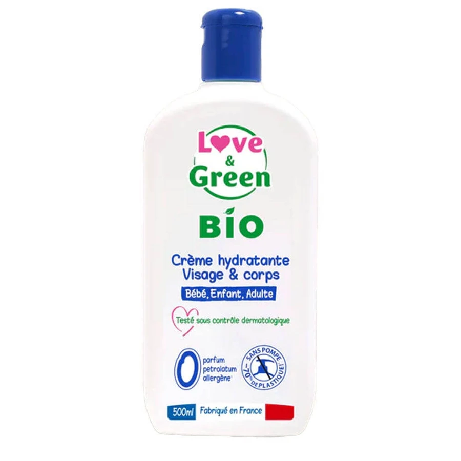 Love&Green Feuchtigkeitsspendende Gesichts- und Körpercreme 500ml