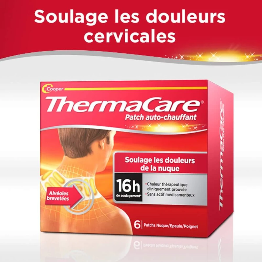 Thermacare zelfverwarmende pleister voor nek, schouder en pols x6