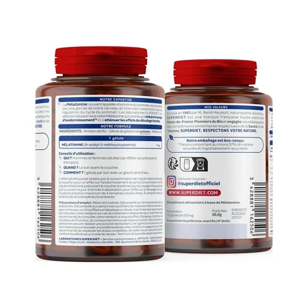 Superdiet Melatonin 120 Capsules 120 Gélules