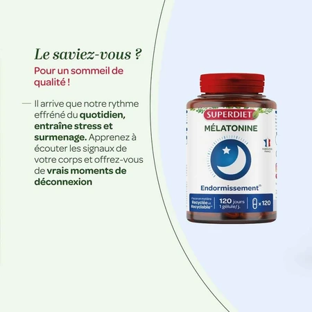 Superdiet Melatonin 120 Capsules 120 Gélules