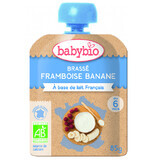 Desert Bio din zmeura, banane și iaurt, +6 luni, 85 g, BabyBio