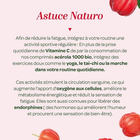 Superdiet Acerola 1000 Bio Natural Vitamin C 60 Kautabletten