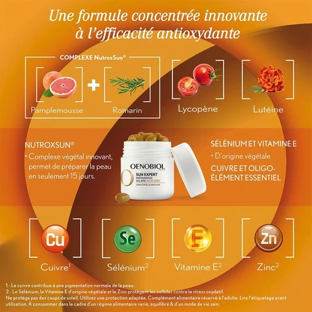 Oenobiol Sun Expert Beschleunigtes Sonnenpräparat 15-Tage-Programm 2x15 Kapseln