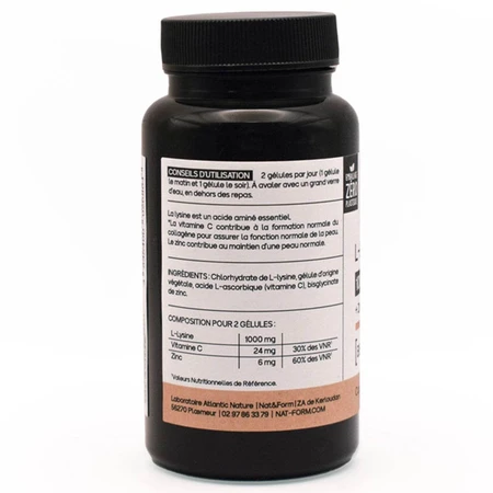 Nat&Form Premium L-lysine 1000 mg 60 capsules