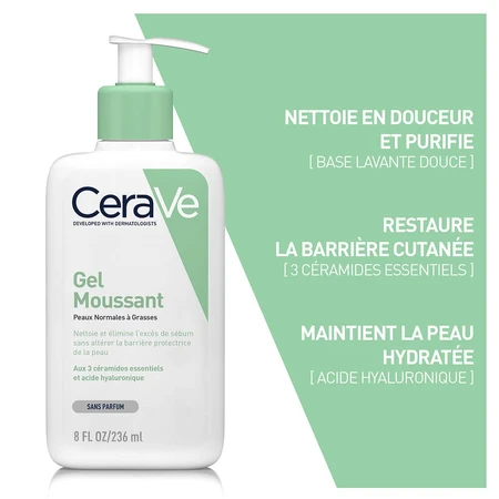 Cerave Facial Cleanser Foaming Gel for Normal to Oily Skin 236ml