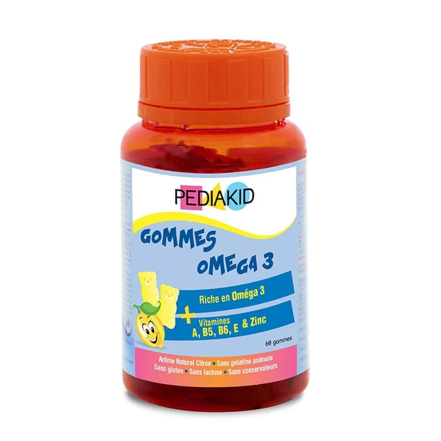 Pediakid Omega3 Kaugummi mit Zitronengeschmack 60 Tabletten