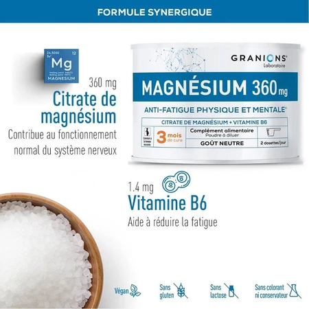 Granions Magnesiu oboseală fizică și mentală 360 mg
