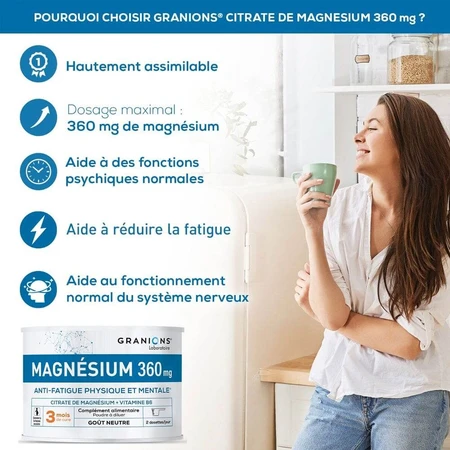 Granions Magnesiu oboseală fizică și mentală 360 mg