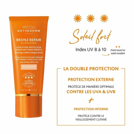 Institut Esthederm Bronz Repair Solar Antirid Culoare intensă pentru față 50ml