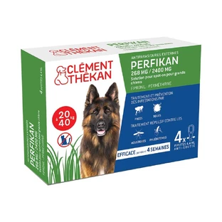 Clement-Thekan Anti-Puces Anti-Tiques Chien 20-40kg 4 Pipettes