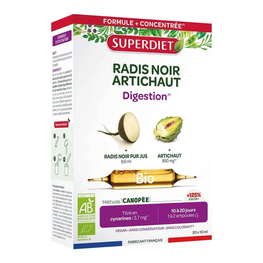 Superdiet Black Radish-Artichoke Liver Wellness 20 Ampoules Digestion 20 Ampoules