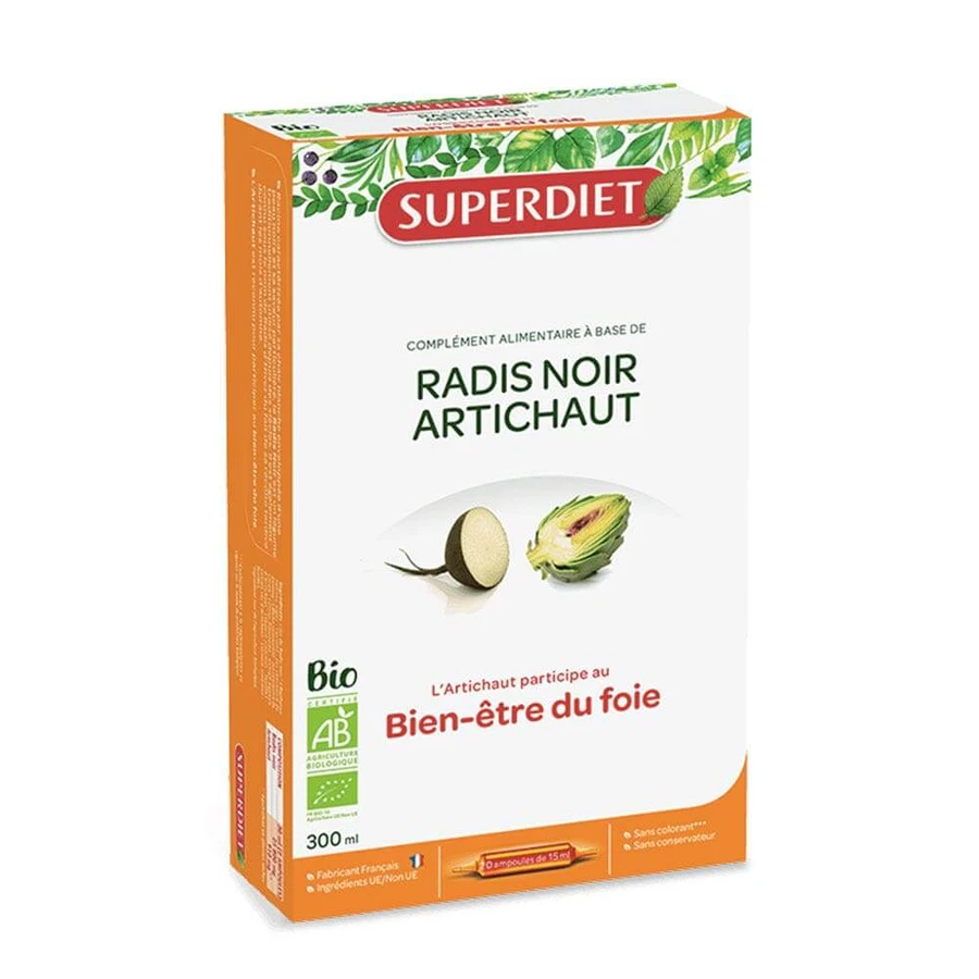 Superdiet Black Radish-Artichoke Liver Wellness 20 Ampoules Digestion 20 Ampoules