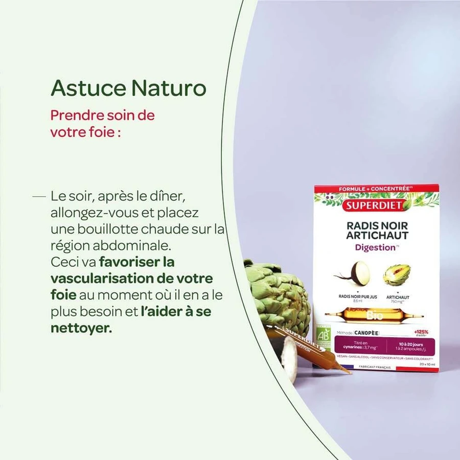 Superdiet Black Radish-Artichoke Liver Wellness 20 Ampoules Digestion 20 Ampoules