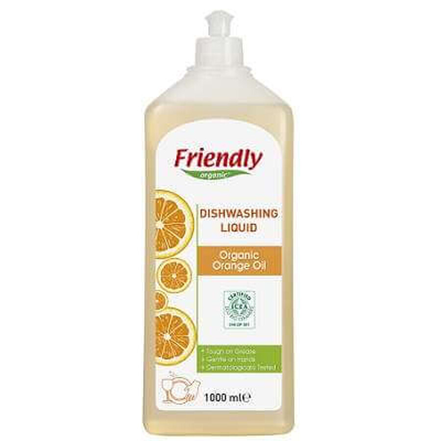 Geschirrspülmittel mit Orange, 1000 ml, Friendly Organic
