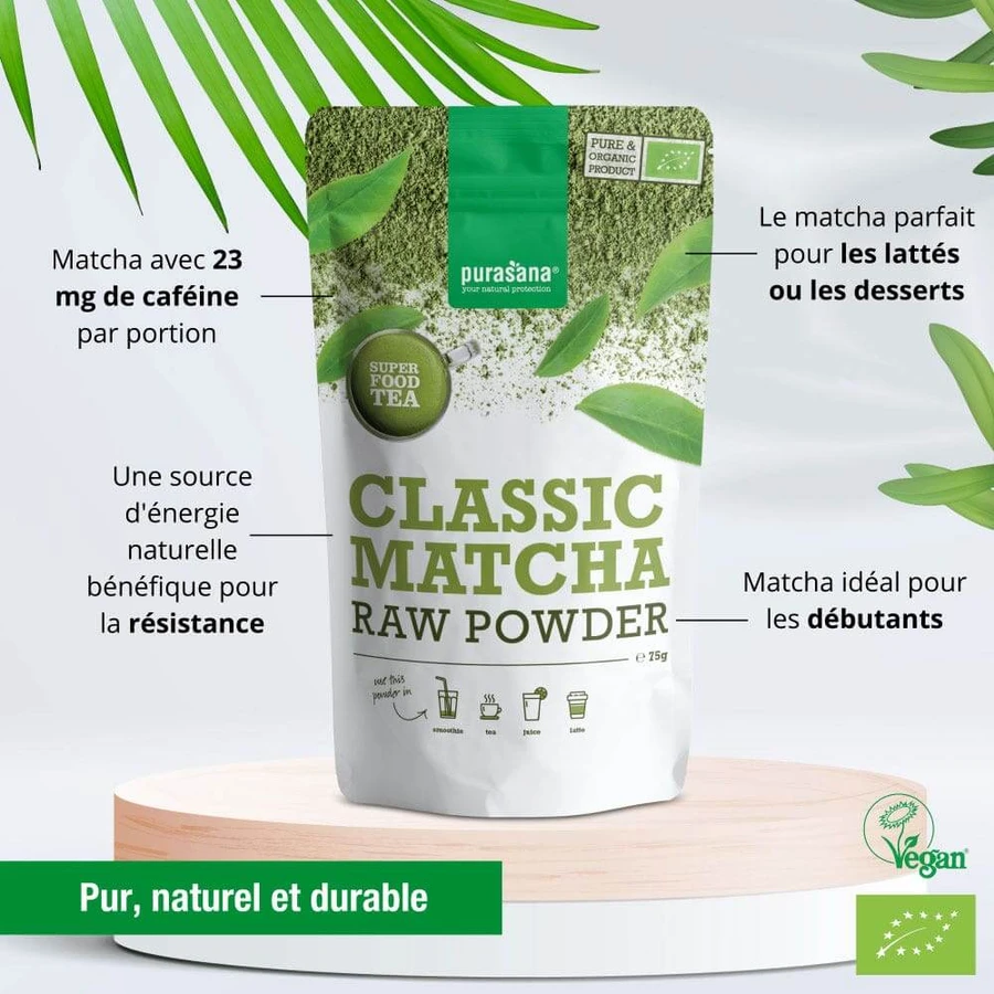 Purasana Super Food Biologisch Matcha Classic Poeder 75g