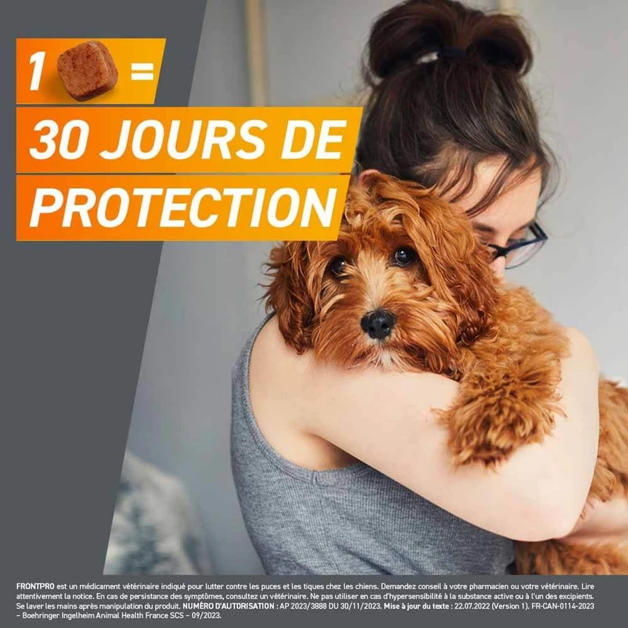 Frontline Frontpro Antiparasitic medium hond 4-10kg tegen vlooien en teken x3 tabletten