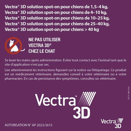 Ceva Vectra Spot-on Lösung für Hunde 1,5-4 kg 3 Pipetten