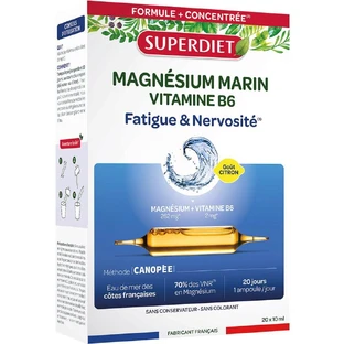 Superdiet Marine Magnesium Vitamins B6 Fatigue and nervousness 20x10ml ampoules