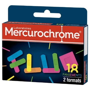 Mercurochrom Fluoreszierende Verbände 2 Formate x18