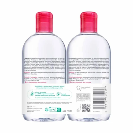 Bioderma Crealine Micellar Cleansing Water H2O Duftstofffrei 2x500ml