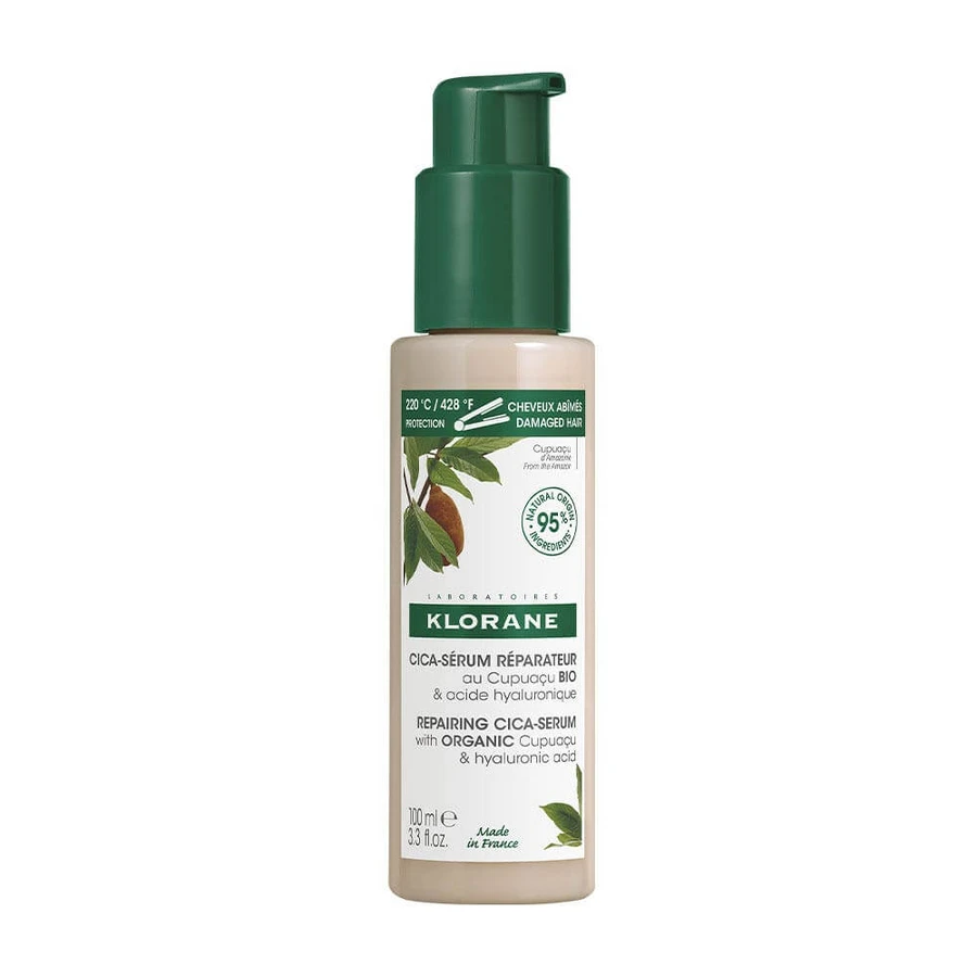 Klorane Cica-herstellend serum met organische cupuaçu en hyaluronzuur voor zeer droog en beschadigd haar 100ml